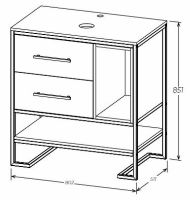 Товар: Тумба под раковину 1MarKa Grunge Loft 80Н Ц0000005442 Дуб Вотан - фото 8 Тумба под раковину 1MarKa Grunge Loft 80Н Ц0000005442 Дуб Вотан — фото 8, Тумбы под раковину