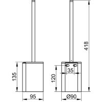Ершик для унитаза Keuco Plan 14972370200 Черный матовый — фото 5, Ершики для унитаза
