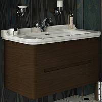 Тумба под раковину Kerasan Waldorf 94 925546 подвесная Noce — фото 1, Мебель для ванной