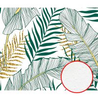 Фреска Ortograf Oasis 32732 Фактура бархат FX Флизелин (3,2*2,7) Белый/Желтый/Бирюзовый, Листья арт-32732 (бархат FX) — фото 1, Фрески