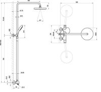 Душевая система Ravak Termo 100 TE 091.00/150 X070058 с термостатом Хром — фото 7, Душевые стойки