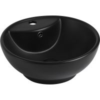 Раковина Abber Bequem 46 AC2101MB Черная матовая — фото 1, Раковины накладные