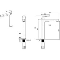 Смеситель для раковины Allen Brau Eclipse 5.E1002-31 Черный матовый — фото 3, Смесители для раковины
