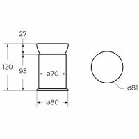 Стакан для зубных щеток Cezares Aphrodite APHRODITE-TUMP-03/24 Золото 24 карат — фото 2, Стаканы для зубных щеток