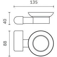 Мыльница Nofer Capri 16225.N Черный матовый — фото 2, Мыльницы