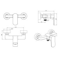 Товар: Смеситель для душа Kaiser Sonat 34477-1 Бронза - фото 2 Смеситель для душа Kaiser Sonat 34477-1 Бронза — фото 2, Смесители