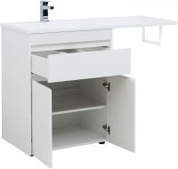 Тумба под раковину Aquanet Токио 130 237746 Белая — фото 5, Тумбы под раковину