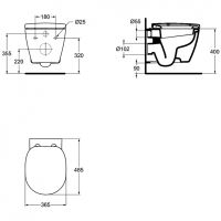 Унитаз Ideal Standard Connect Space E804601 подвесной без сиденья — фото 6, Подвесные унитазы