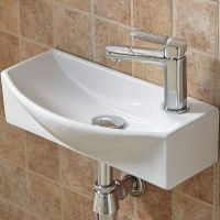 Раковина WeltWasser Aisbach 7946 GL-WT R 45 10000008695 Белая глянцевая — фото 1, Мини-раковины