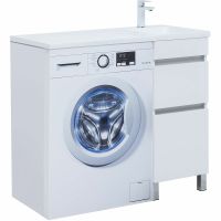 Тумба под раковину Aquanet Вега 100 Белый глянец арт-329122 — фото 1, Тумбы под раковину