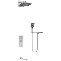 Душевая система Vincea Inspire VSFW-433TI4RCH с термостатом Хром — фото 1, Встраиваемые душевые комплекты