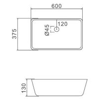 Раковина-чаша Gappo 60 GT404 Белая — фото 2, Раковины накладные
