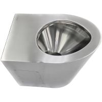 Унитаз Nofer 13012.S приставной Нержавеющая сталь матовая без сиденья — фото 2, Приставные унитазы