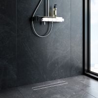 Душевой лоток AM.PM PrimeFlow 50 W02SC-U11-050-04SB с решеткой Хром матовый / под плитку Tile — фото 18, Душевые лотки