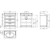 Тумба под раковину Kerama Marazzi Pompei 80 PO.N.80.3\WHT Белая глянцевая — фото 4, Мебель для ванной