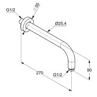 Товар: Кронштейн для верхнего душа Kludi A-Qa 6651305-00 Хром - фото 2 Кронштейн для верхнего душа Kludi A-Qa 6651305-00 Хром — фото 2, Кронштейны для верхнего душа