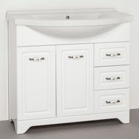 Тумба под раковину Style Line Олеандр-2 100 Люкс Белый — фото 1, Тумбы под раковину