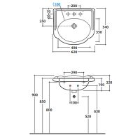 Товар: Раковина Globo Paestum 62 PA057.BI*1 Белая - фото 4 Раковина Globo Paestum 62 PA057.BI*1 Белая — фото 4, Раковины