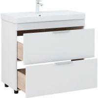 Тумба под раковину Aquanet Ирис new 90 336309 Белый глянец — фото 5, Мебель для ванной