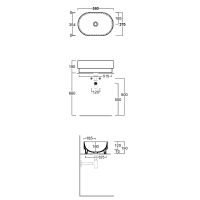Раковина-чаша Simas Po-mo 56 PO02bi Белая — фото 4, Раковины накладные