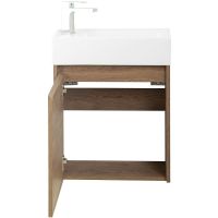 Тумба под раковину BelBagno Kraft Mini 50 L KRAFT MINI-500/260-1A-SO-RT-L подвесная Rovere Tabacco — фото 4, Тумбы под раковину