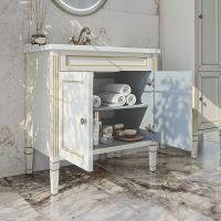 Тумба под раковину Caprigo Albion Promo 80 33312-В002 Бежевая матовая — фото 3, Мебель для ванной