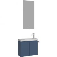 Товар: Тумба с раковиной Orka Ferla 60 5004323 подвесная Синяя матовая - фото 2 Тумба с раковиной Orka Ferla 60 5004323 подвесная Синяя матовая — фото 2, Мебель для ванной