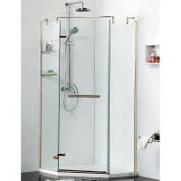 Душевой уголок Azario Montreal 90х90 AZ-NWG3231 900 L профиль Золото стекло прозрачное — фото 1, Душевые уголки