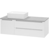 Тумба с раковиной Brevita Cargo 120 УТ000024163 подвесная Белая матовая — фото 1, Тумбы с раковиной