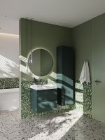 Товар: Тумба под раковину Roca Ona 60 A857613513 подвесная Зеленая матовая - фото 5 Тумба под раковину Roca Ona 60 A857613513 подвесная Зеленая матовая — фото 5, Мебель для ванной