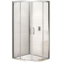 Душевой уголок WeltWasser WW300 RS22 90х90 10000003102 профиль Хром стекло прозрачное — фото 1, Душевые уголки четверть круга