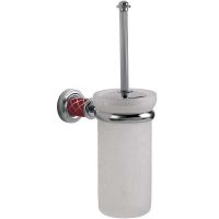 Ершик для унитаза Boheme Murano 10913-R-CR Хром Рубиновый — фото 1, Ершики для унитаза