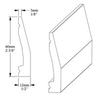 Плинтус Orac Decor SX159 2000x60x12 мм — фото 2, Плинтуса напольные