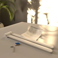 Полотенцедержатель Altasan Лотос ЛТ61БМ двойной поворотный Белый матовый — фото 3, Полотенцедержатели