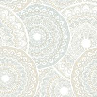 Обои Andrea Rossi Nisida 54325-5 Винил на флизилине (1,06*10) Бирюзовый/Бежевый, Геометрия/Абстракция — фото 1, Обои для стен