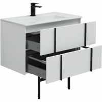 Тумба под раковину Allen Brau Reality 80 1.32005.WM подвесная Белая матовая — фото 12, Мебель для ванной