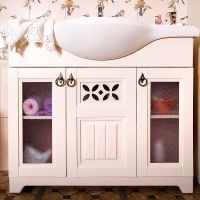 Тумба под раковину Бриклаер Кантри 105 4627125413667 Бежевый дуб прованс — фото 1, Мебель для ванной