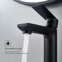 Смеситель для раковины Splenka Черный матовый арт-S05.10.06 — фото 2, Смесители для раковины