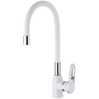 Смеситель для кухни Frap H49 F4049 Белый Хром — фото 1, Смесители для кухни