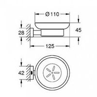 Товар: Мыльница Grohe Essentials Cube 40754001 Хром - фото 2 Мыльница Grohe Essentials Cube 40754001 Хром — фото 2, Мыльницы