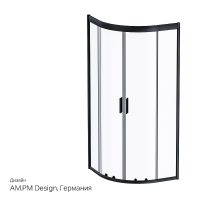 Товар: Душевой уголок AM.PM Gem 80х80 W90G-401-080BT профиль Черный матовый стекло прозрачное - фото 8 Душевой уголок AM.PM Gem 80х80 W90G-401-080BT профиль Черный матовый стекло прозрачное — фото 8, Душевые уголки четверть круга