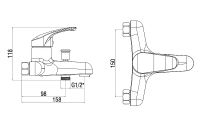 Товар: Смеситель для ванны Orange OneLife P01-100cr Хром - фото 9 Смеситель для ванны Orange OneLife P01-100cr Хром — фото 9, Смесители