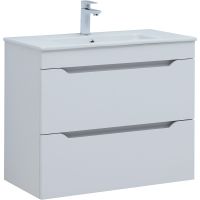 Тумба под раковину Aquanet Практика 80 330459 подвесная Белая матовая — фото 1, Мебель для ванной