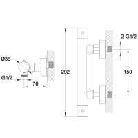 Смеситель для душа Whitecross Y brushed nickel Y1246NIB с термостатом Брашированный никель — фото 3, Смесители
