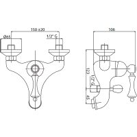 Товар: Смеситель для ванны Cezares Margot MARGOT-VM-02-M Бронза - фото 2 Смеситель для ванны Cezares Margot MARGOT-VM-02-M Бронза — фото 2, Смеситель для ванны