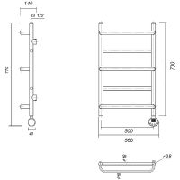 Товар: Электрический полотенцесушитель Domoterm Орфей П5 500x700 АБР ER Античная бронза - фото 3 Электрический полотенцесушитель Domoterm Орфей П5 500x700 АБР ER Античная бронза — фото 3, Электрические полотенцесушители