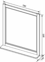 Товар: Зеркало Aquanet Бостон М 80 209676 Белое - фото 6 Зеркало Aquanet Бостон М 80 209676 Белое — фото 6, Зеркала в ванную комнату