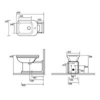 Биде Kerasan Waldorf 4120K1bi/cr*1 Белое — фото 8, Биде