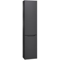 Шкаф пенал Jorno Slide 33 Sli.04.150/P/A подвесной Антрацит — фото 1, Пеналы для ванной комнаты