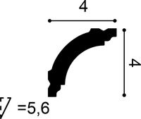 Карниз Orac Decor 2000x40x40 мм арт-CB510N — фото 2, Карнизы